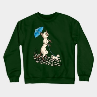 A Cat Walk in the Park Crewneck Sweatshirt